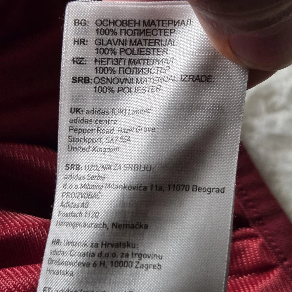 Adidas Hoodie Mens Large Red Graphic Pullover The Brand With Three Stripes 03